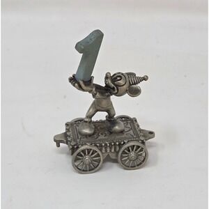 Hudson‎ Pewter Mickey Mouse Birthday Train Number 1 Figurine Vintage Disney USA
